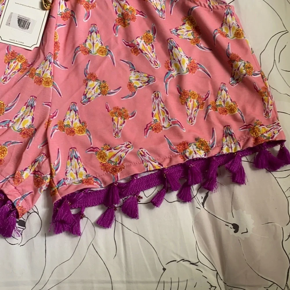 NWT Simply Shouthern Tassle Shorts - Picture 2 of 6
